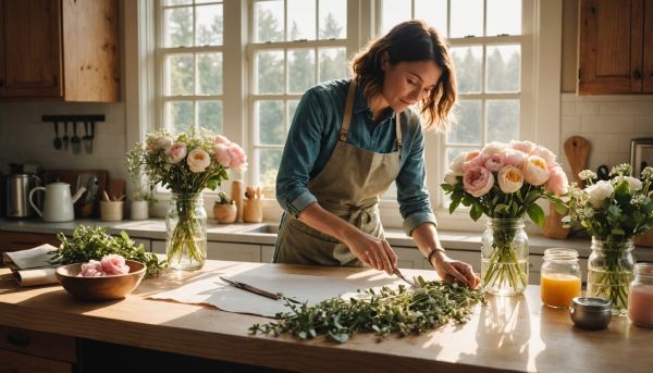Decoration florale fait maison tendance