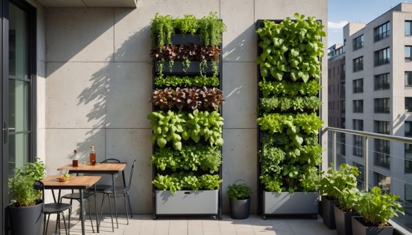 Potager vertical urbain gain place